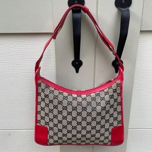 vintage Gucci monogram canvas handbag